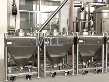 comprar recipiente de aço inoxidável inferior cônico do escaninho do tanque do totalizador de Ibc do pó do vácuo 200L online manufacture